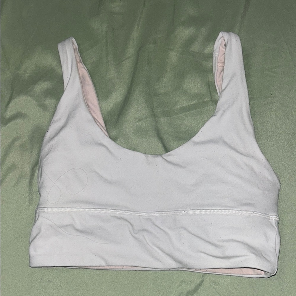 Women's White Sports Bra